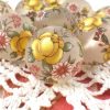 Yellow Rose/Daisy Transparent Frosted Japanese Tensha Bead – 20mm - 2 Pieces