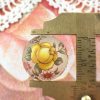 Yellow Rose/Daisy Transparent Frosted Japanese Tensha Bead – 20mm - 2 Pieces - Image 2