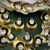 Vintage Swarovski Crystal Open Work Raw Brass Drop - 14mm (4 Pieces)