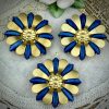 Montana Cat Eye 70s Daisy Flower Pendant - 33mm (1 Piece)