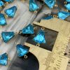 Vintage Aqua Bell Rhinestone Connectors/ Components - 16mm - 4 Pieces - Image 2