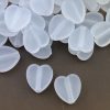 Vintage Matte Transparent Lucite Heart Beads - 9mm - 200 Pieces