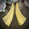 Vintage Raw Brass Swoop Rainbow Drop Stampings / Charms - 52mm - 2 Pieces (1 Pair)