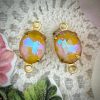 Fun And Funky Mustard Yellow/goldenrod Colored Super Flashy Connectors - 16mm - 2 Pieces