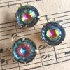 Vintage Swarovski Vitrail Medium rainbow disco ball like drops - 15mm - 2 Pieces