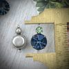Vintage Swarovski Vitrail Medium And Peridot Blue/Green Uranium Glass UG Color Shift Connectors in Silver - 21mm - 2 Pieces - Image 2