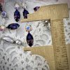Vintage Swarovski Heliotrope and Crystal AB Rhinestone Marquis Drops / Charms in Silver Tone - 18mm - 4 Pieces - Image 2
