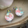 Unique Flat Cut Vintage Swarovski Crystal AB and Starlight Connectors - 21mm - 2 Pieces - Image 2