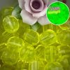 Vintage Uranium Pressed Glass UG Large Barrel Beads - 12x10mm - 25 beads