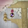 Rainbow Vitral And Rose Pink Crystal Connectors - 16mm - 2 Pieces - Image 2