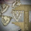 Austrian Crystal Encrusted Super Sparkly Unique 4 Loop Spike Point Triangle Pendants Drops Charms - 22mm - 1 Piece - Image 2