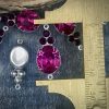 Vintage Swarovski Fuschia And Amethyst Rhinestone Connectors - 24mm - 2 pieces - Image 2