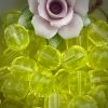 Vintage Uranium Pressed Glass UG Large Barrel Beads - 12x10mm - 25 beads - Image 3