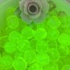 Vintage Uranium Pressed Glass UG Large Barrel Beads - 12x10mm - 25 beads - Image 2