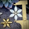 Milky White Opal Flower Pendants - 39mm - 1 Piece - Image 2