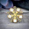 Super Sparkly Swarovski Weiss (white) Givré Flower Pendants / Charms / Connectors - 23mm - 1 Piece - Image 4