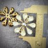Matte Satin Crystal Faceted Spoke Daisy Connectors With Greyish Faux Pearl Centers - 30mm - 1 Piece - Image 2
