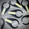 Jet And Cream Enameled Hoop Drop - 56mm - 1 Piece - Image 3