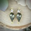 Gorgeous Swarovski Crystal And Black Diamond Teardrop Connectors - 23mm - 2 Pieces