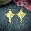 Raw Brass Little Fleur De Lis Connectors - 16mm - 6 Pieces