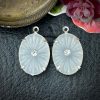 Vintage Camphor Drops / Charms In Silver Tone - 21mm - 2 Pieces - Image 3