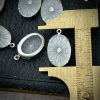 Vintage Camphor Drops / Charms In Silver Tone - 21mm - 2 Pieces - Image 2