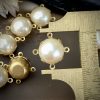 Gorgeous Vintage Faux Pearl 4 Way Connectors - 20mm - 2 Pieces - Image 2