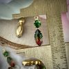 2 Tone Marquis Watermelon-y Pendants / Drops Topped with Swarovski Tourmaline - 18mm - 4 Pieces - Image 2