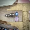 Vintage Fire Opal And Swarovski Light Sapphire Drops In Silver Tone - 16mm - 2 Pieces - Image 2
