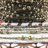 Gorgeous Soldered Link Antique Brass Plated Bead Chain - 4mm Metal Beads - 1 Foot