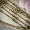 Gorgeous Soldered Link Antique Brass Plated Bead Chain - 4mm Metal Beads - 1 Foot - Image 3