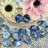 Vintage Large Abalone / Paua Blue Shell Pendants / Drops - 30mm - 2 Pieces - Image 3