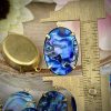 Vintage Large Abalone / Paua Blue Shell Pendants / Drops - 30mm - 2 Pieces - Image 2