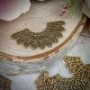 10 Segment Gold Plated Filigree Fan - 43mm - 2 Pieces