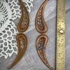 Lovely Double Sided (fold Over) Copper Paisley Stampings- 79mm - 2 Pieces - Image 2