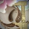 Lovely Double Sided (fold Over) Copper Paisley Stampings- 79mm - 2 Pieces - Image 3