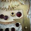 Fun and funky dark Siam Ruby transparent Mellon connectors - 17mm - 2 Pieces - Image 2