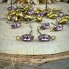 Vintage Swarovski light amethyst marquis studs with loops - 11mm - 1 pair