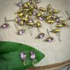 Vintage Swarovski light amethyst marquis studs with loops - 11mm - 1 pair - Image 2