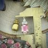 Pink Moonglow / Satin Glass Givré Rectangle Connectors - 21mm - 2 Pieces - Image 2
