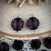 Fun and Funky Dark Siam Ruby Transparent Mellon Connectors in Silver Tone - 18mm - 2 Pieces