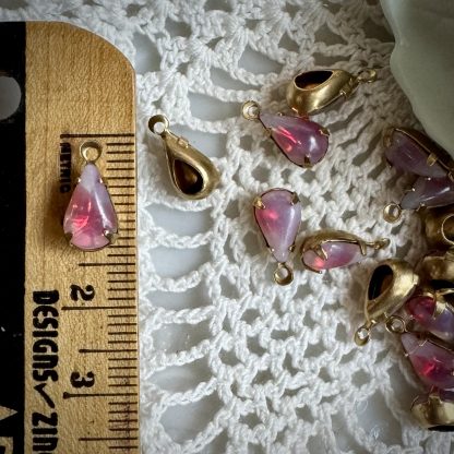 Ruby Sabrina Cute Little Teardrop Drops / Charms - 13mm - 4 Pieces - Image 2