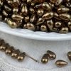 Beautiful Czech Glass Bronze-y Picasso Teardrop Beads - 9mm X 6mm - 25 Beads - Image 3