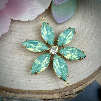 Ocean opal large flower connectors / links - 42mm - 1 Piece