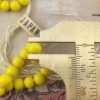 Vintage Miriam Haskell Cherry Brand Occupied Japanese Opaque Yellow Glass Beads Japan - 6mm - 1 Strand - Image 2