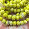 Vintage Miriam Haskell Cherry Brand Occupied Japanese Speckled Opaque Yellow and White Peking Style Glass Beads Japan - 8mm - 1 Strand