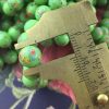 Vintage Miriam Haskell Cherry Brand Occupied Japanese Green Tombo Glass Beads Japan - 8mm - 4 Beads - Image 2