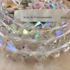 Vintage Czechoslovakian Crystal AB Bicone Beads Super Sparkly Czech - 10mm - 4 Beads or 1 strand of 60 Beads