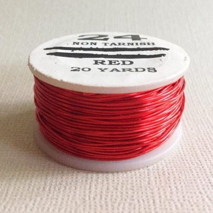 Red Parawire Craft / Jewelry Wire Plated Copper Wire American Made - 24 Gauge - 20 Yards