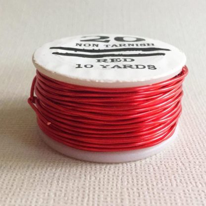 Red Parawire Craft / Jewelry Non-Tarnish Wire Plated Copper Wire American Made - 20 Gauge - 10 Yards